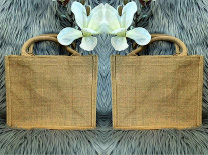 Jutetasche mit Glitzer Effekt ✨mit und ohne Personalisierung / 26x22x14 cm