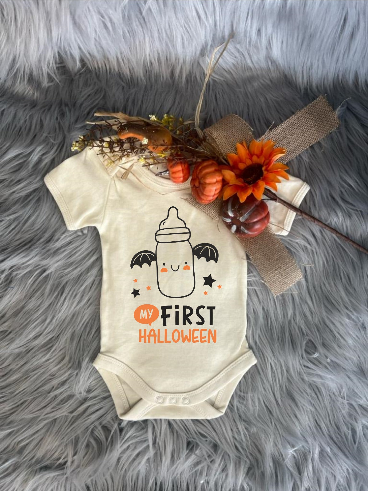 Hallooween-Body "Babyflasche" / verschiedene Farben