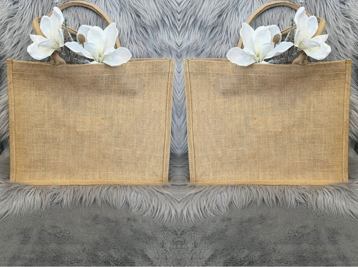 Jutetasche mit Glitzer Effekt ✨mit und ohne Personalisierung / 42x33x19 cm