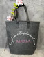 "Alles für die Mama" -Filz- Shopper mit Leder Henkel, 40 x 30 x 12cm, versch. Designs