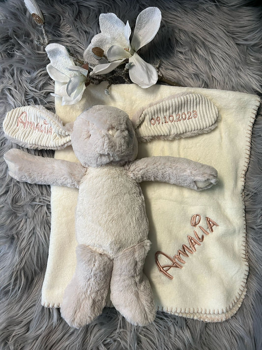 Schnuffelset "Kuschelhase", mit und ohne Personalisierung