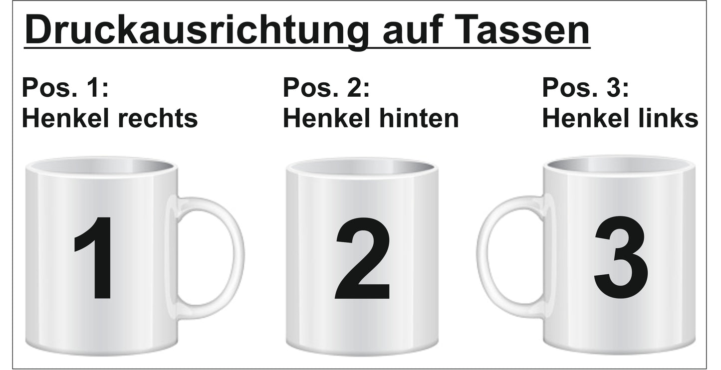 Keramiktasse "I Love You" weiß, 11 oz (ca. 325 ml), inkl. Druck