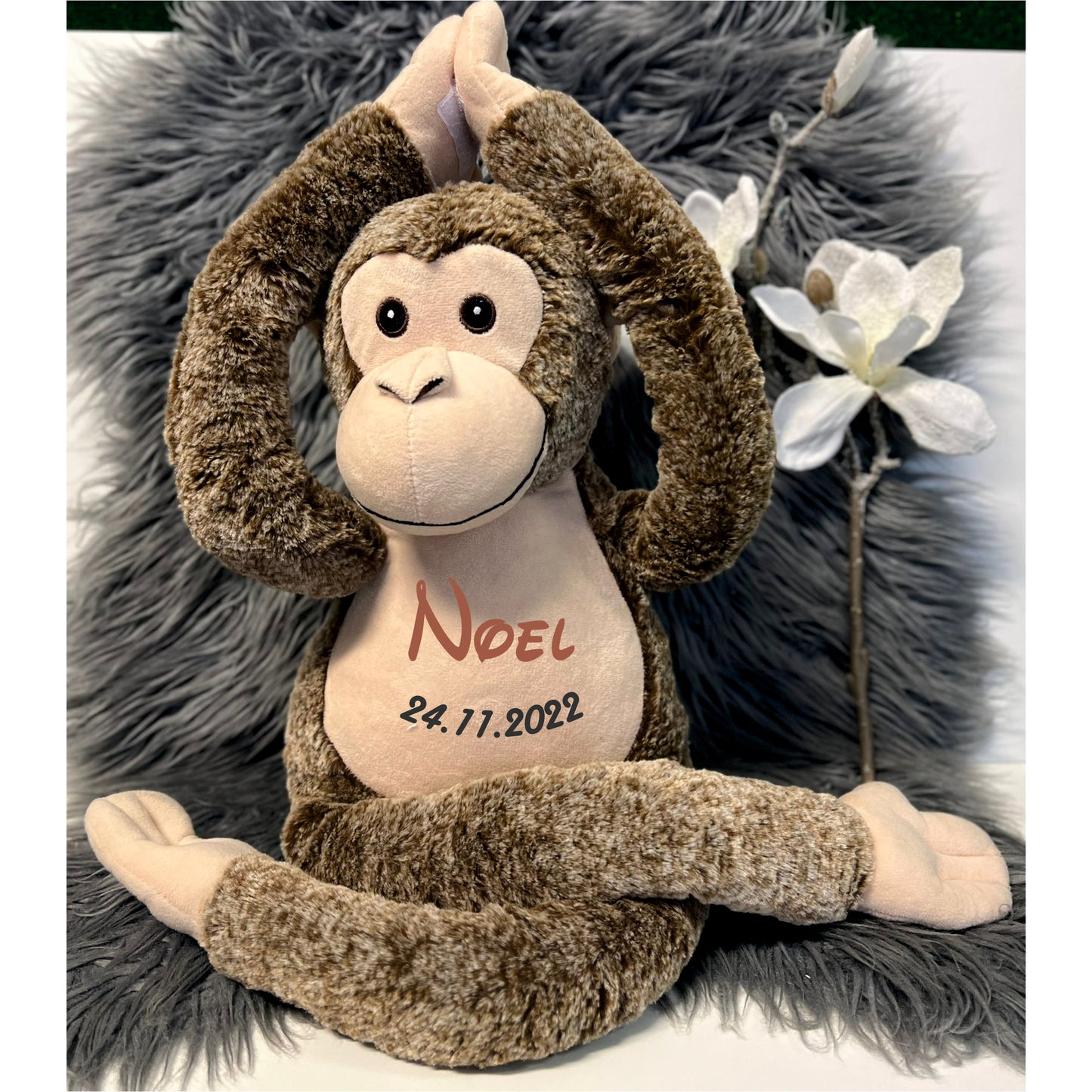 Stofftier "Affe" / 41 cm / inkl. Stick