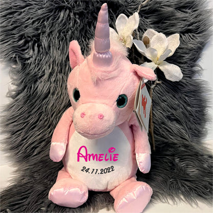 Stofftier "Einhorn" / 41 cm / inkl. Stick
