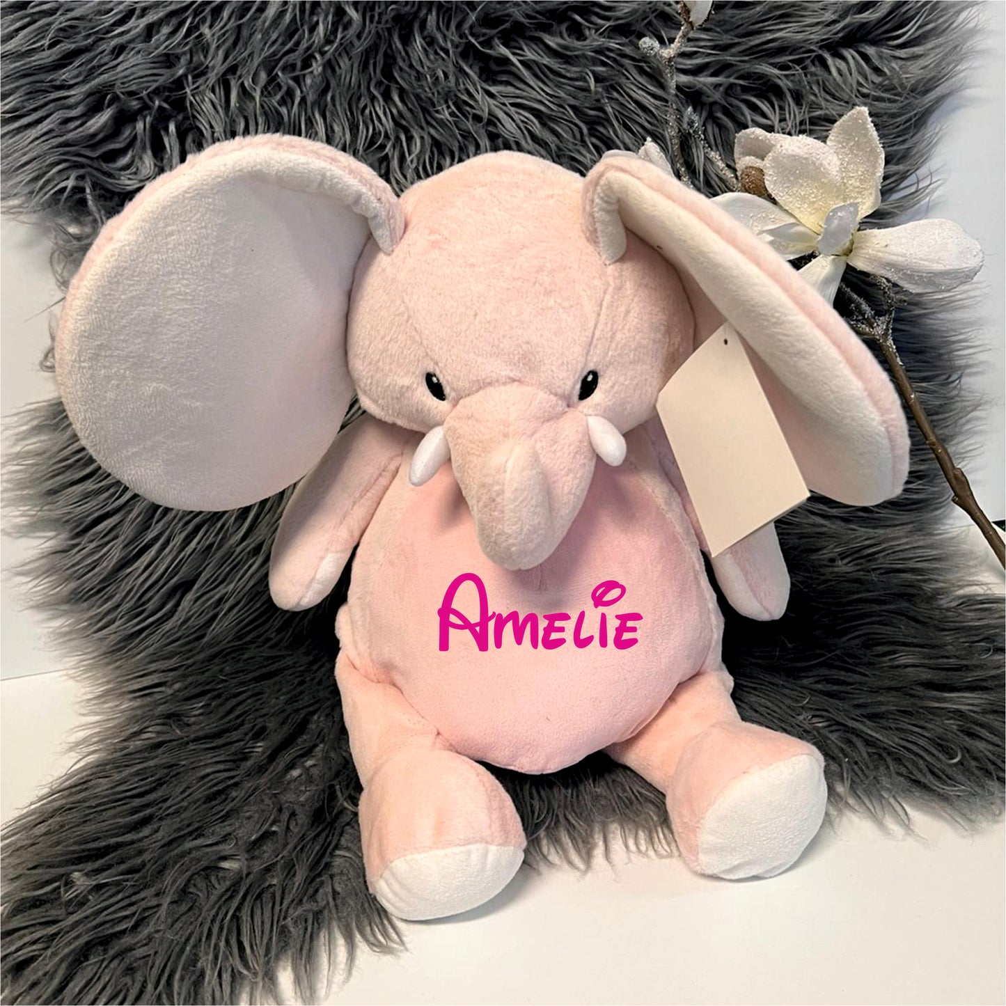 Stofftier "Elefant" / 41 cm / inkl. Stick