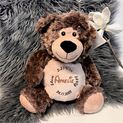Stofftier "Kuschelbär" / 41 cm / inkl. Stick