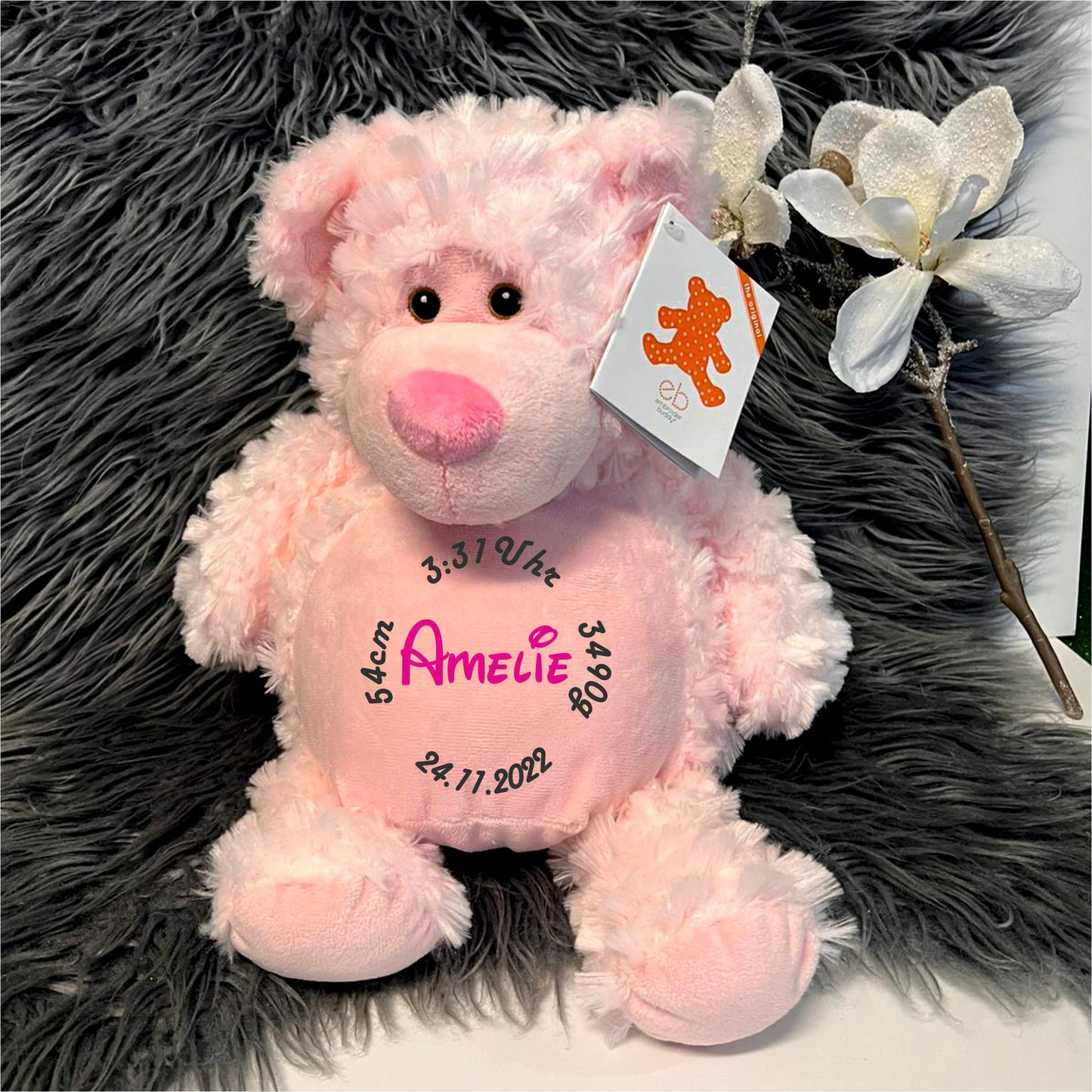 Stofftier "Kuschelbär" / 41 cm / inkl. Stick